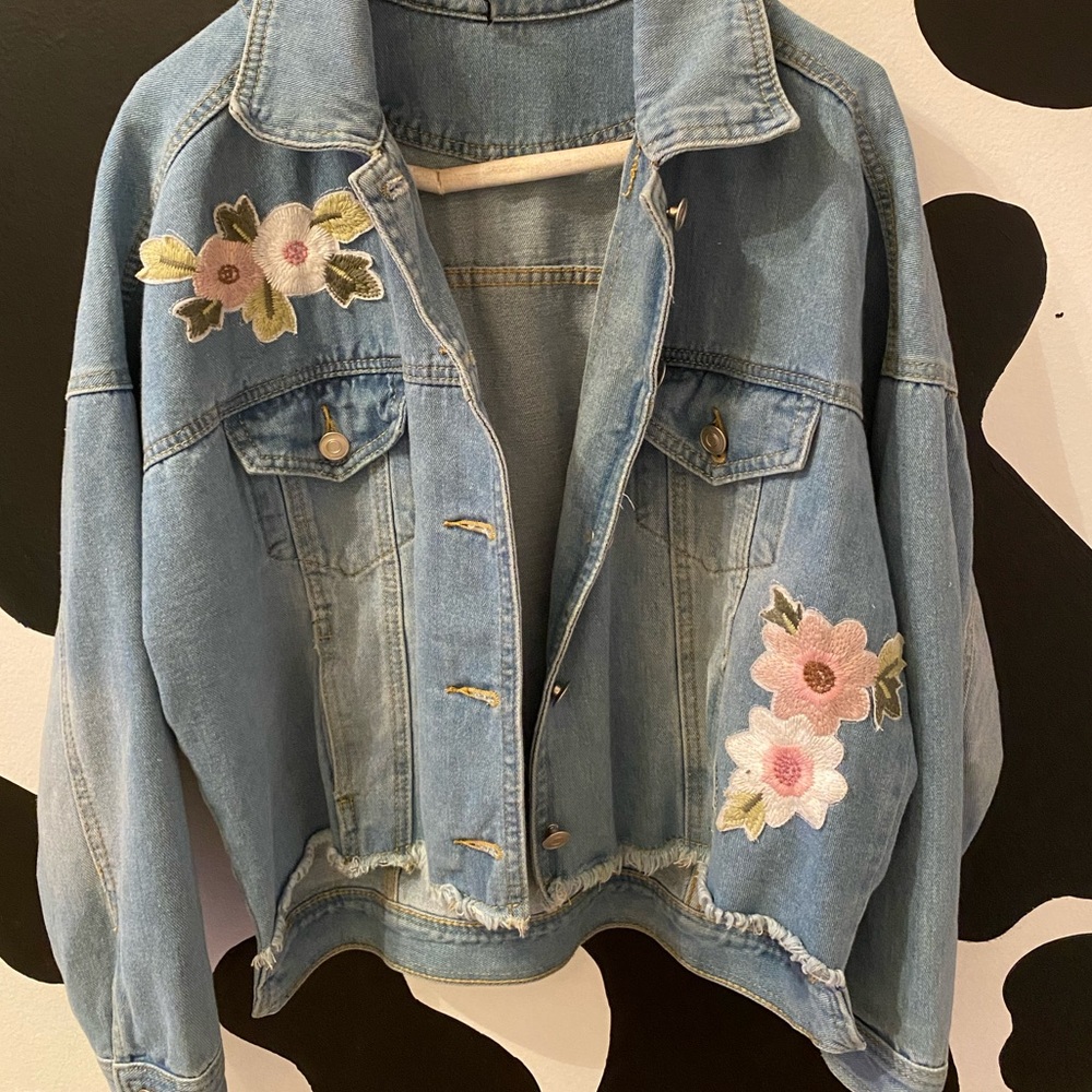 Flower Jean Jacket